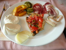Plate of fresh food