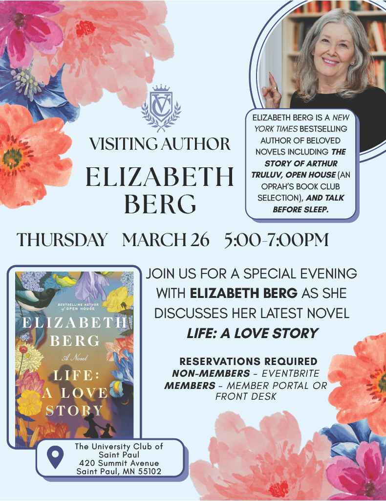 Elizabeth Berg Event Flyer